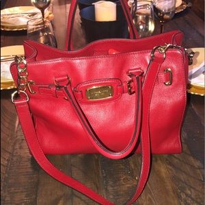 🔥🔥🔥Michael kors large red soft leather bag